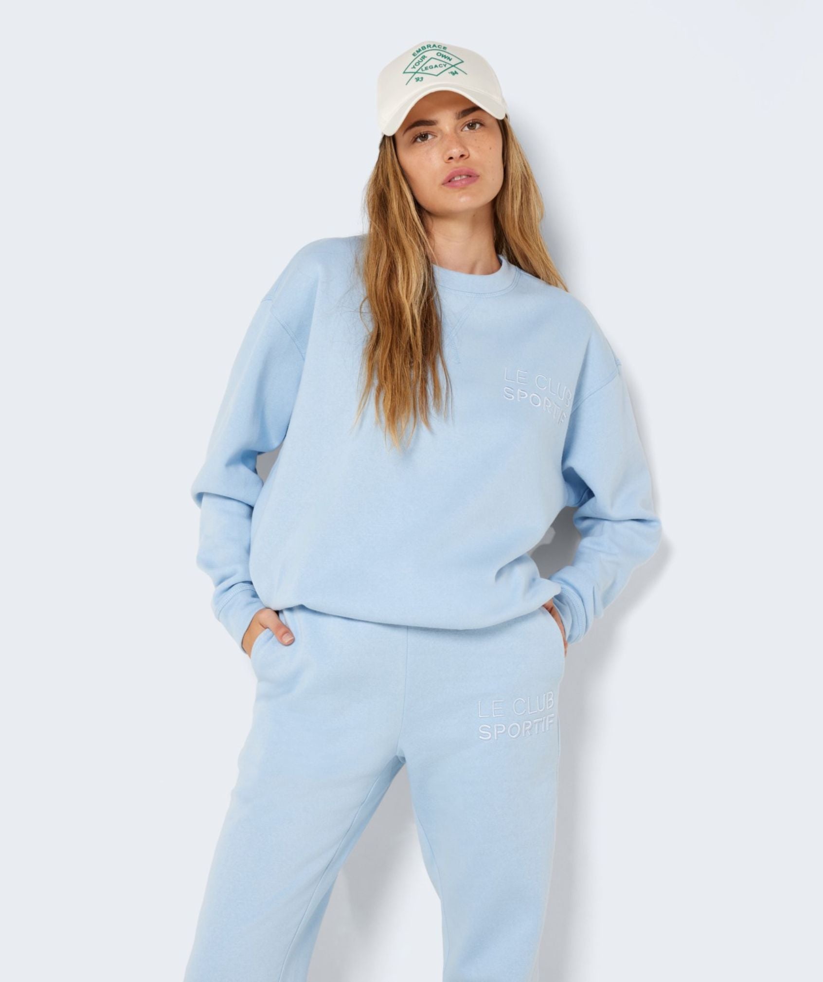 Noisy May - Alden L/S Logo Sweat (Cerulean)