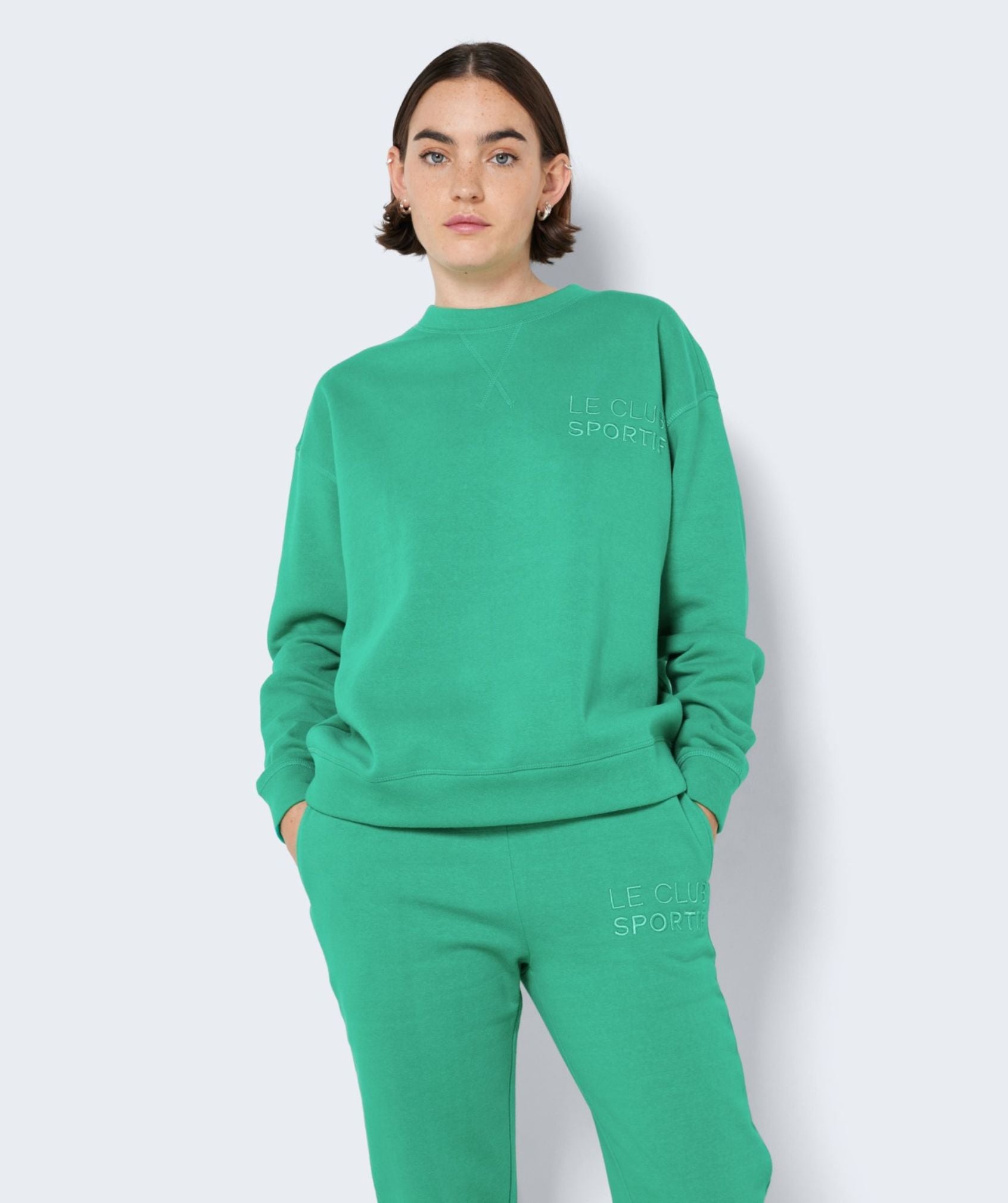 Noisy May - Alden L/S Logo Sweat (Emerald)