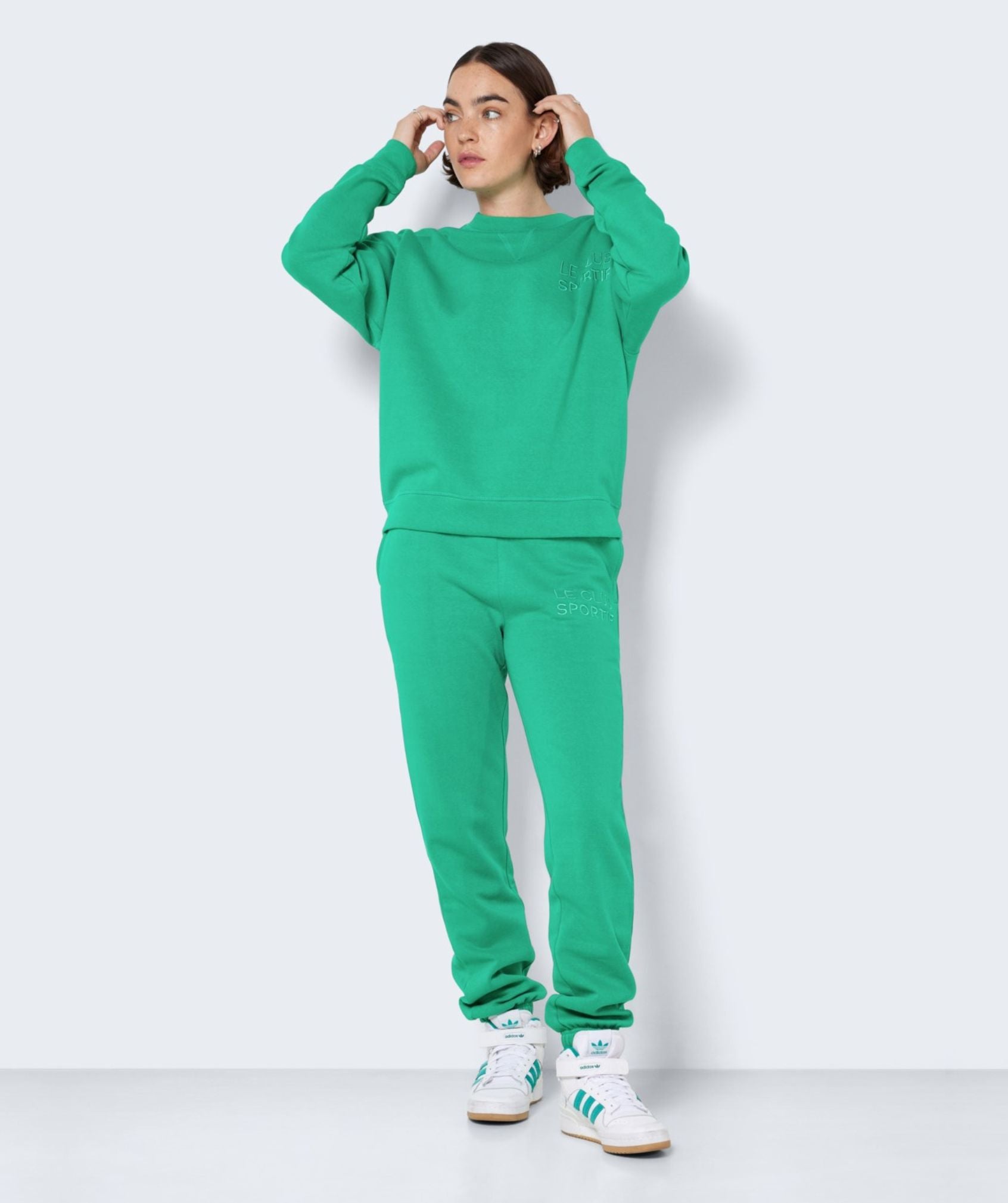 Noisy May - Alden L/S Logo Sweat (Emerald)