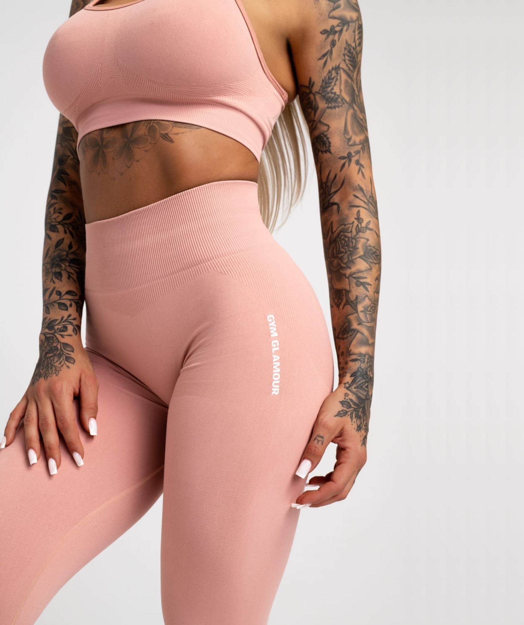 Gym Glamour - May Compress Leggings (Rose Tan)