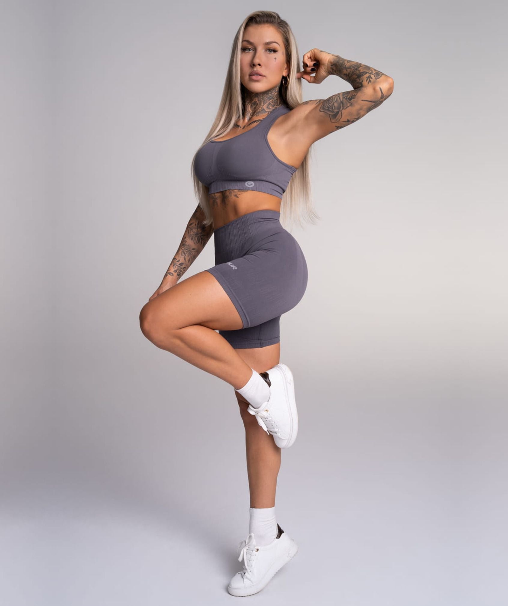 Gym Glamour - Mimi Biker Shorts (Grey)