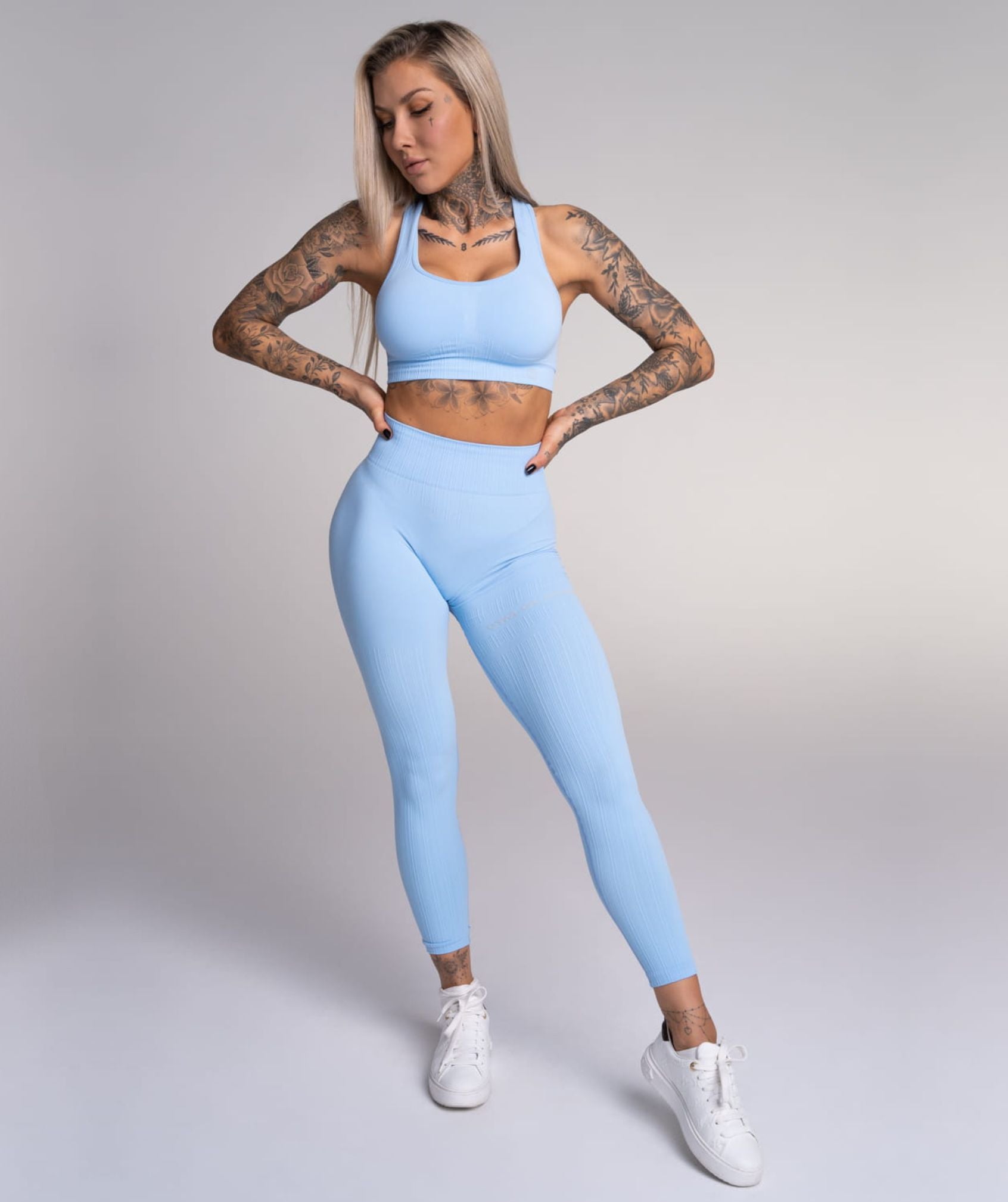 Gym Glamour - Mimi Seamless Leggings (Baby Blue)