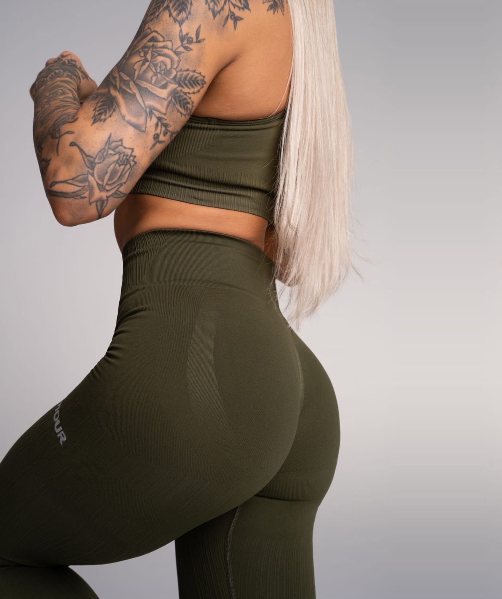 Gym Glamour - Mimi Seamless Leggings (Khaki)