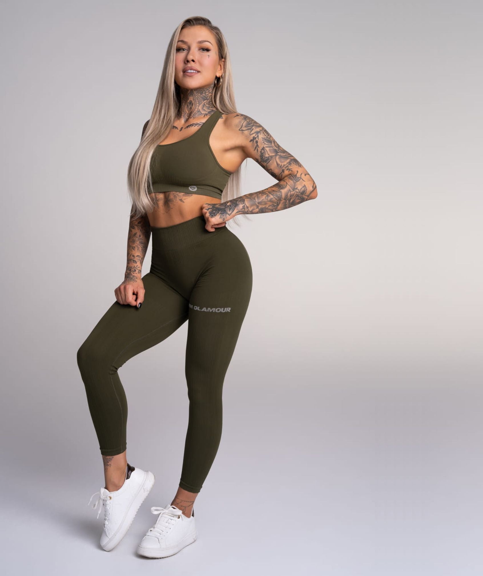 Gym Glamour - Mimi Seamless Leggings (Khaki)