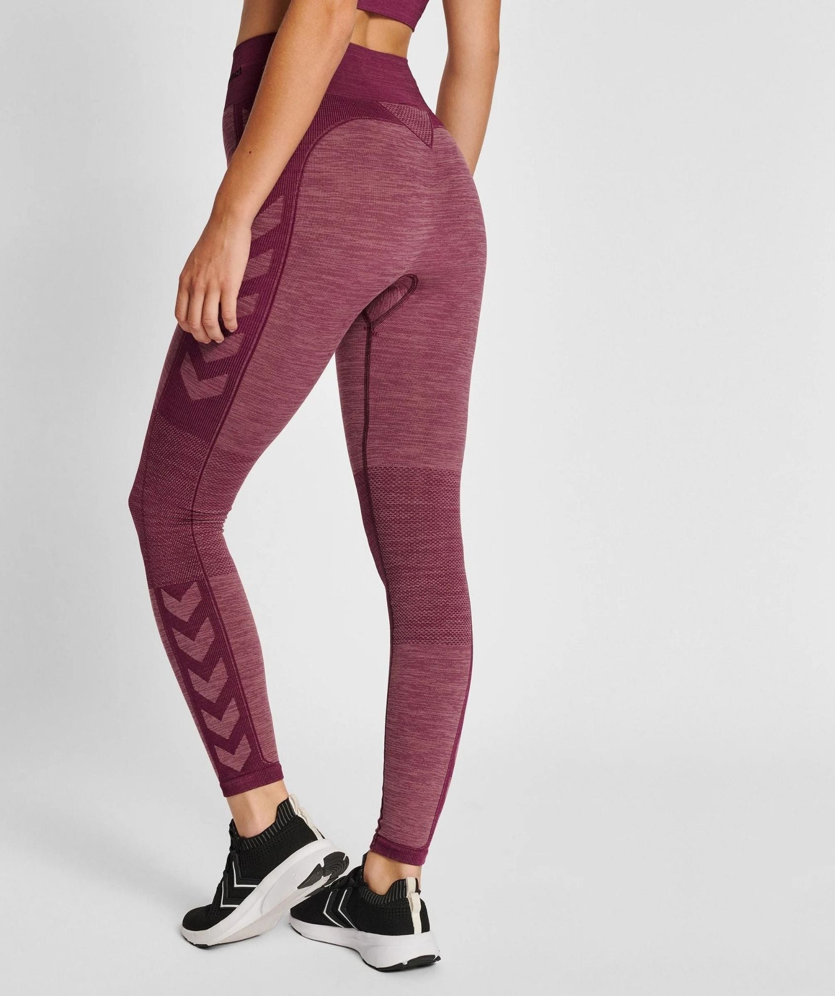 Hummel® - Clea Mid Waist Tights (Grape Wine/Crushed Berry Mel)