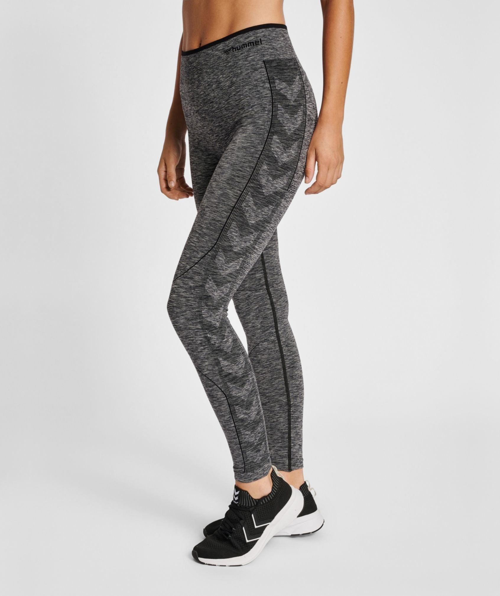 Hummel® - Una Seamless Mid Waist Tights (Black Melange)
