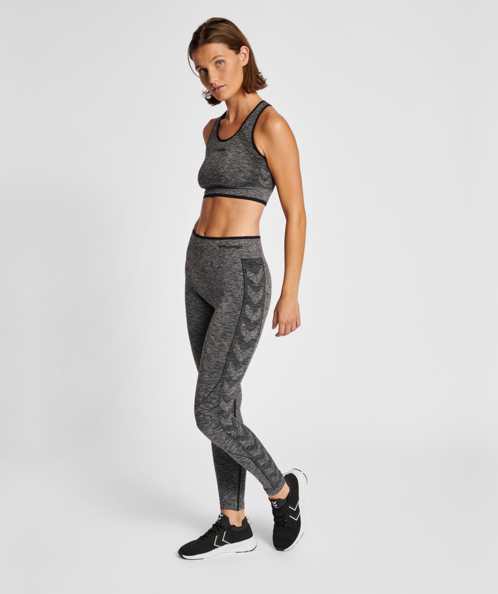 Hummel® - Una Seamless Mid Waist Tights (Black Melange)