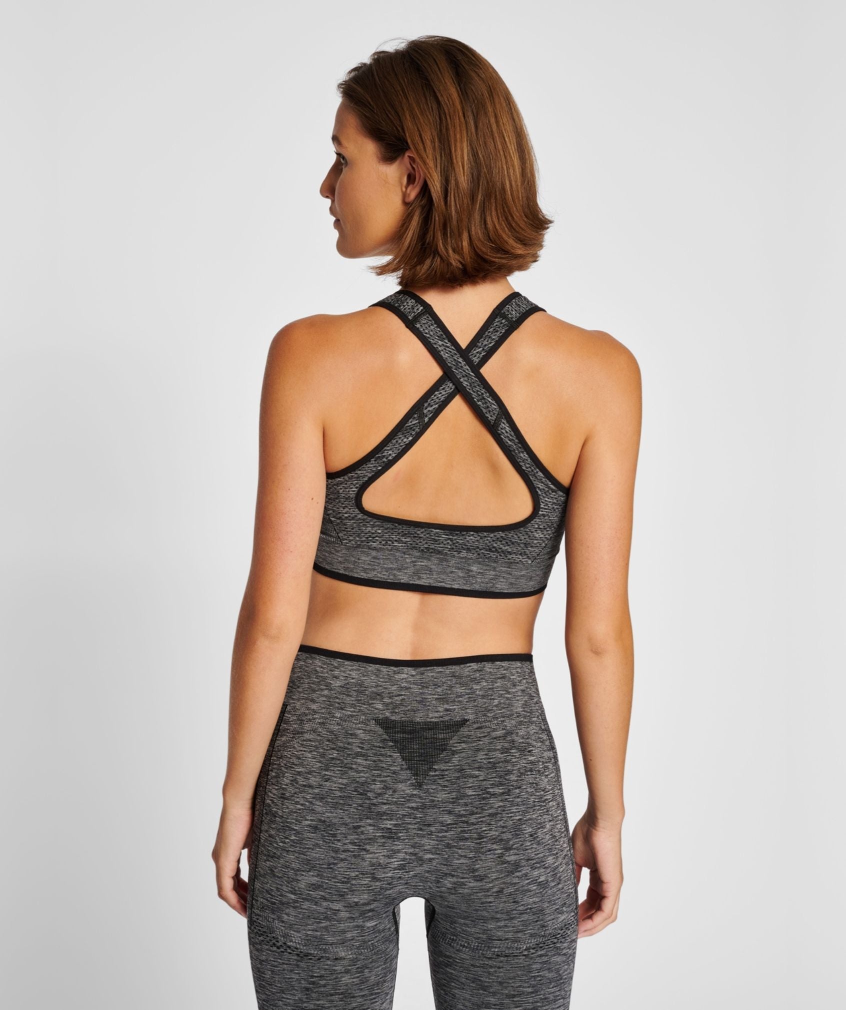 Hummel® - Una Seamless Sports Top (Black Melange)