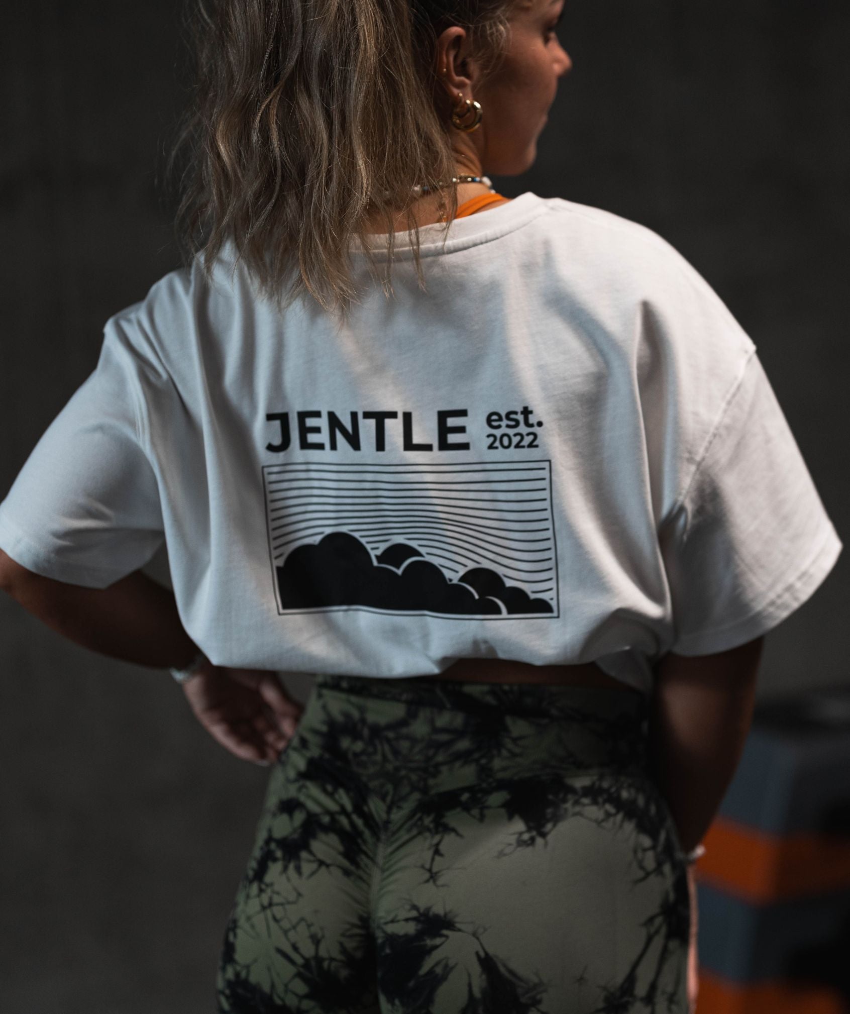 Jentle - Cloudy Day Oversized T-Shirt (White)