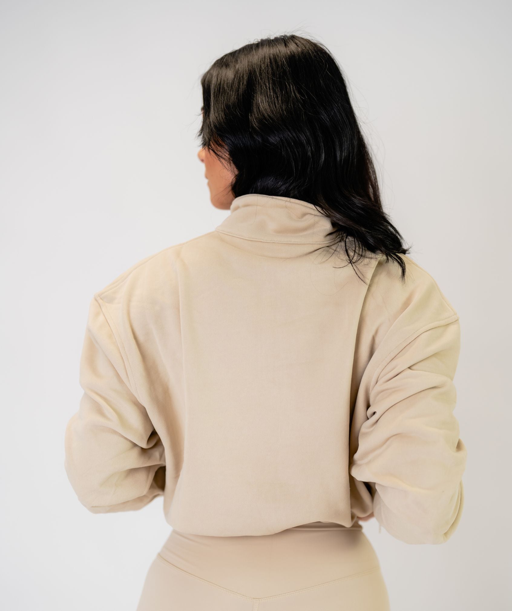 Jentle - Ina Crop Hoodie (Beige)