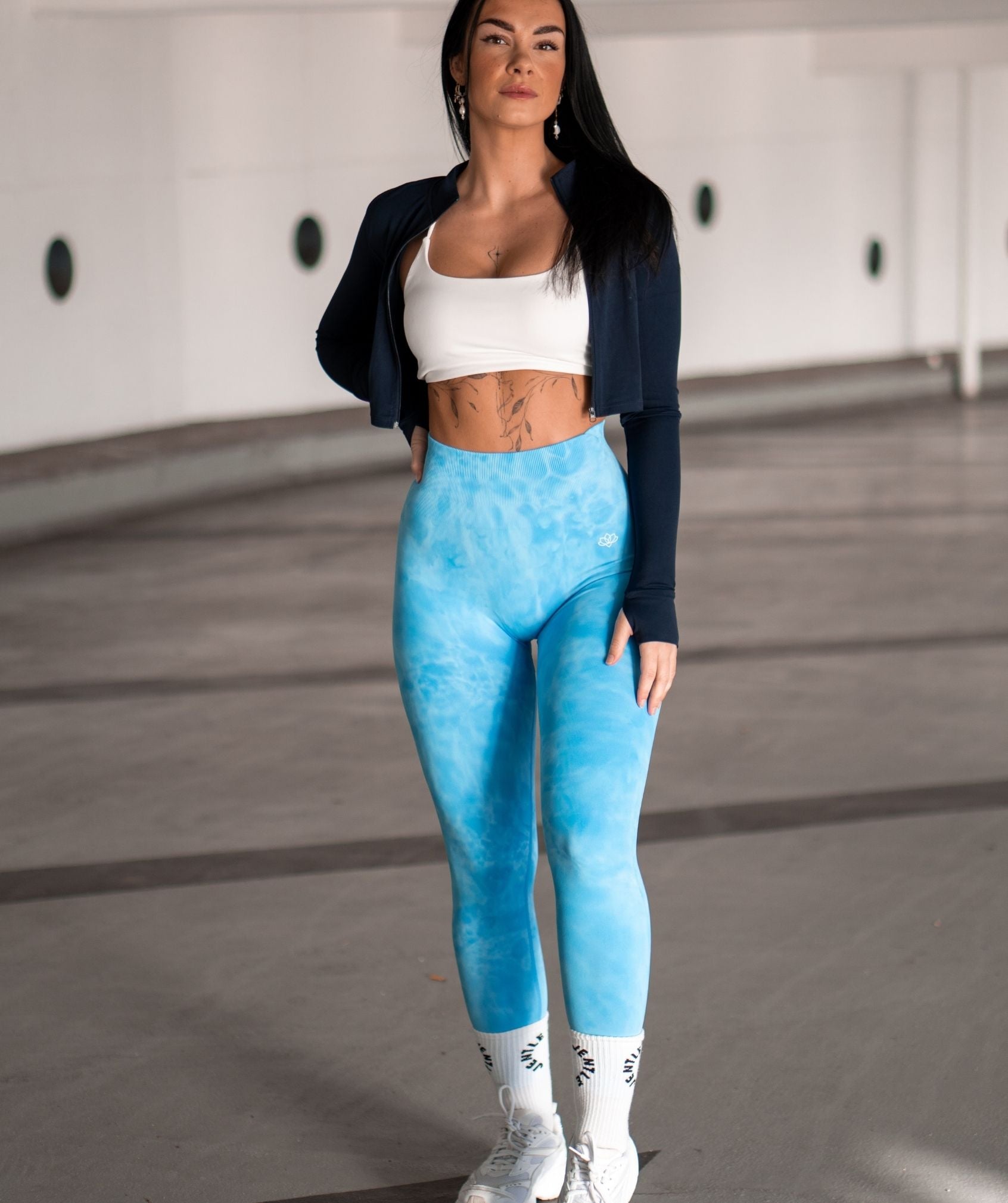 Marble Leggings (Blue)