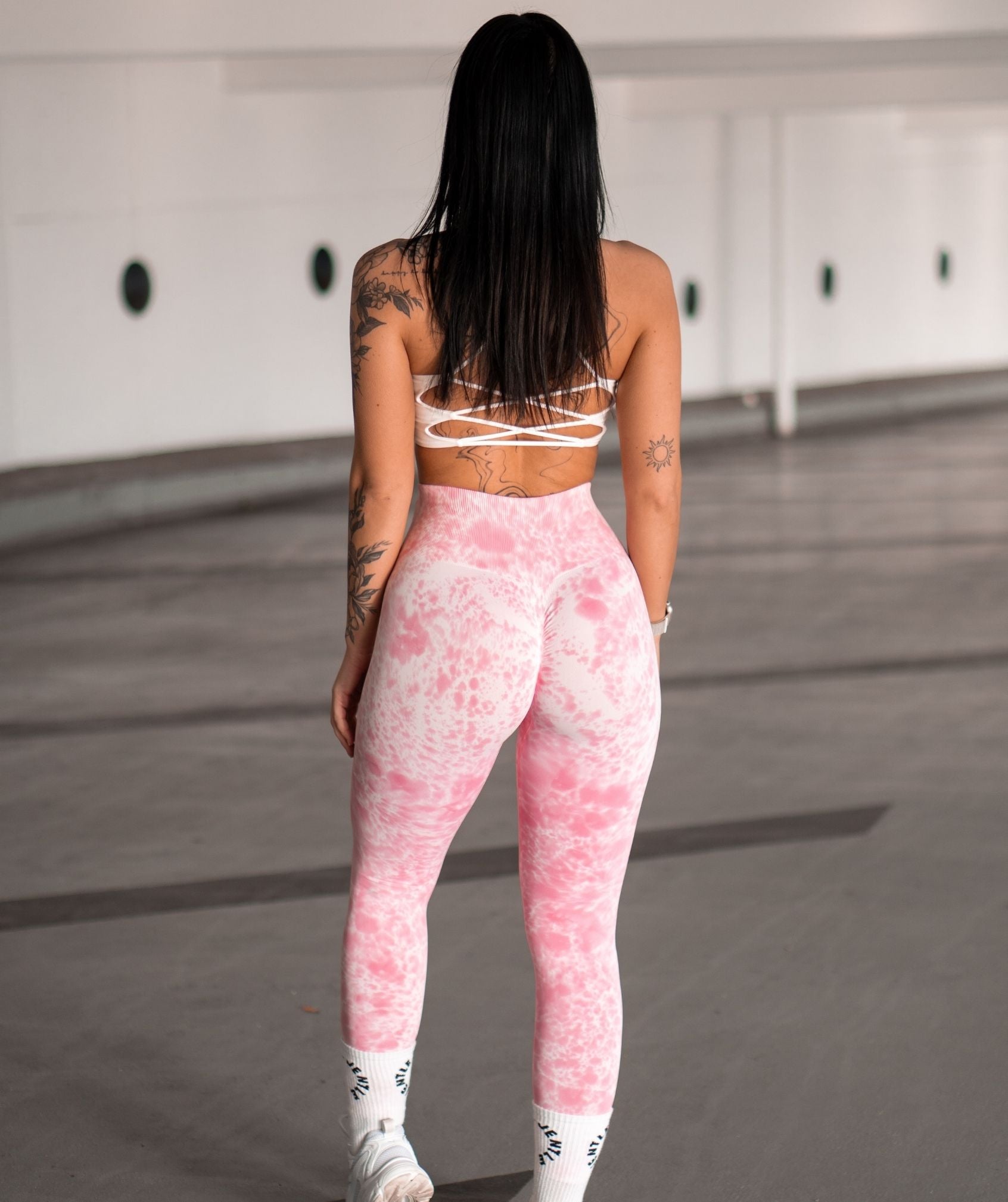 Jentle - Marble Leggings (Pink)