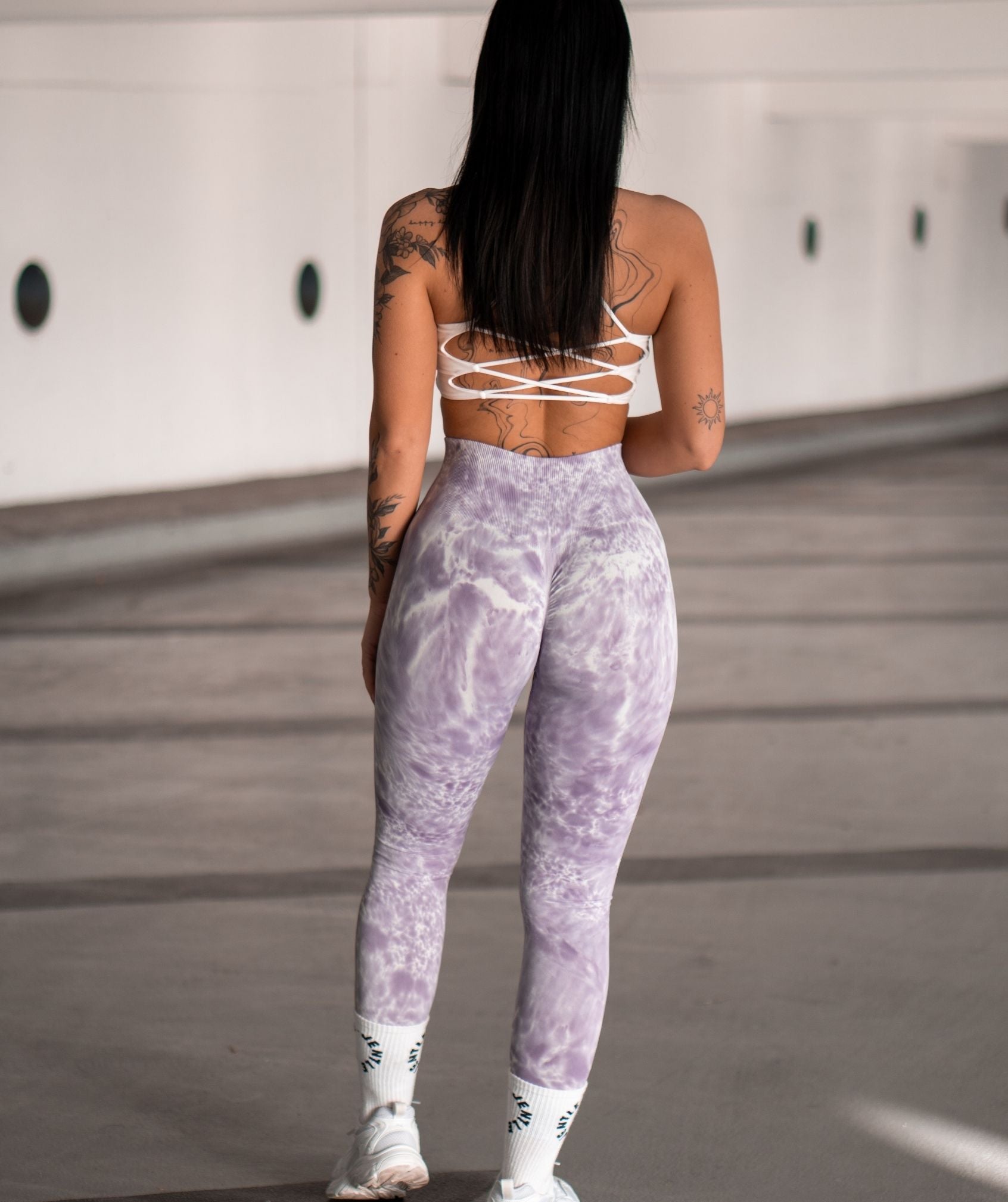 Jentle - Marble Leggings (Purple)