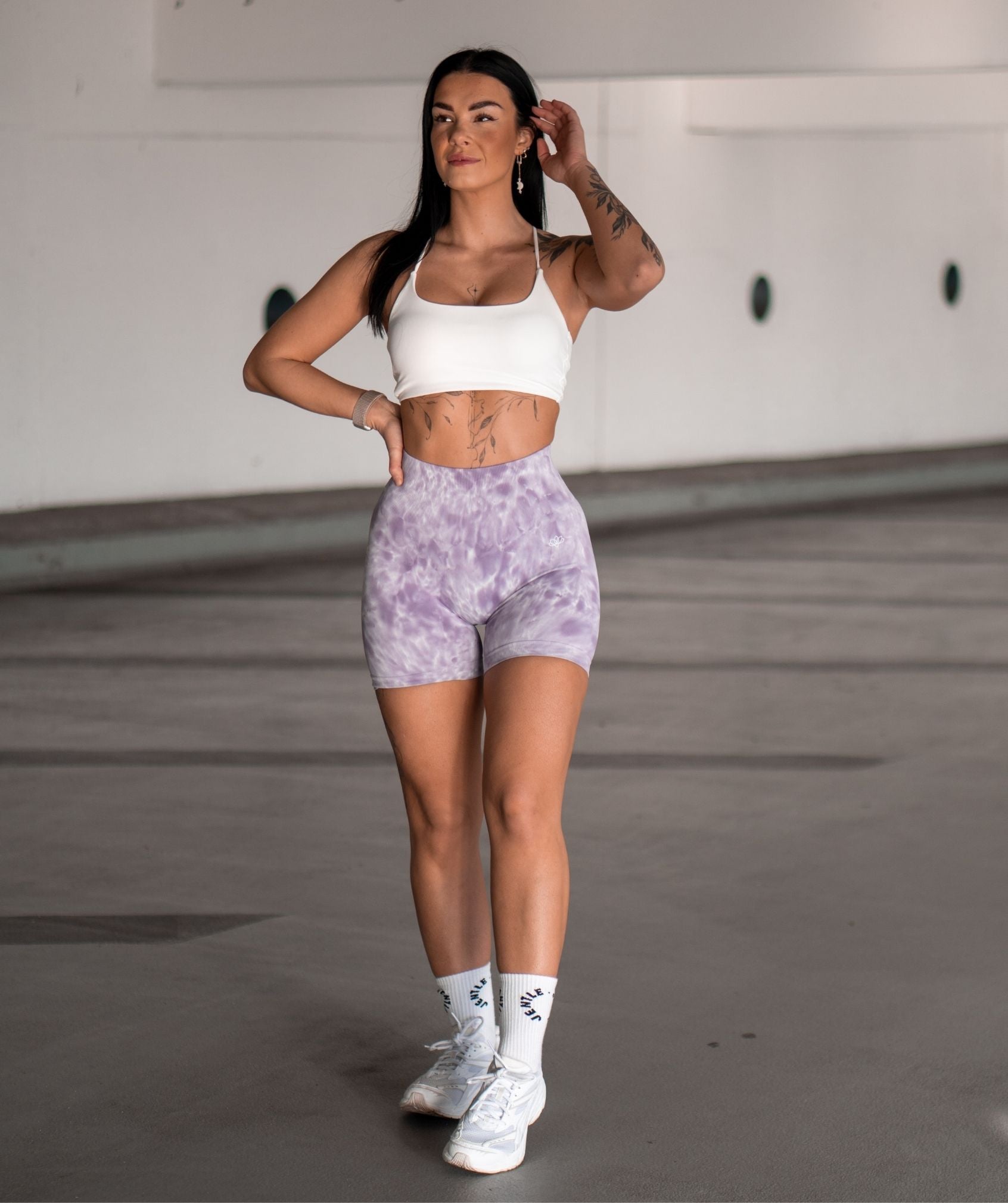 Marble Shorts (Purple)