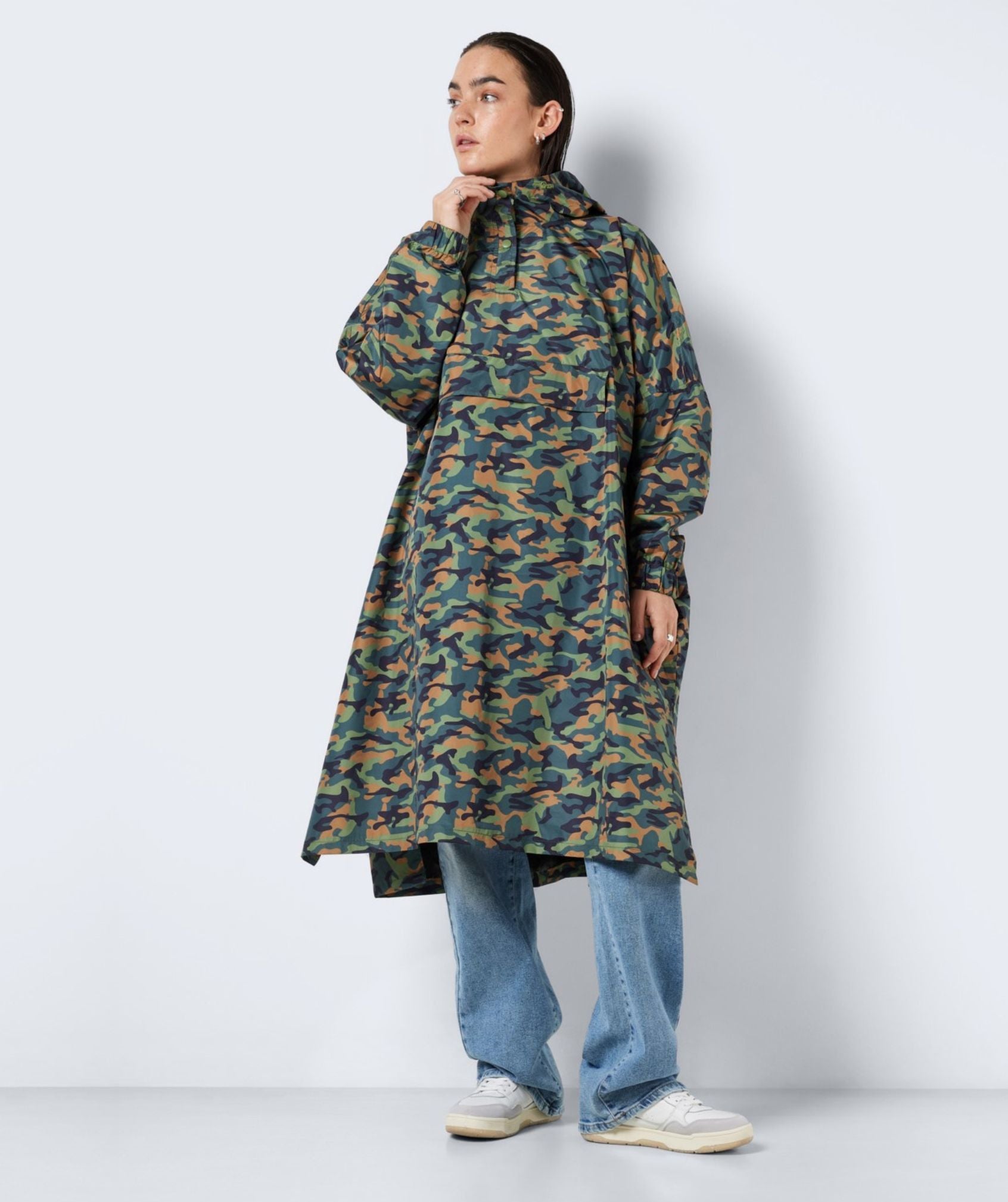 Noisy May - Sky L/S Printed Rainponcho (Kalamata Camo)