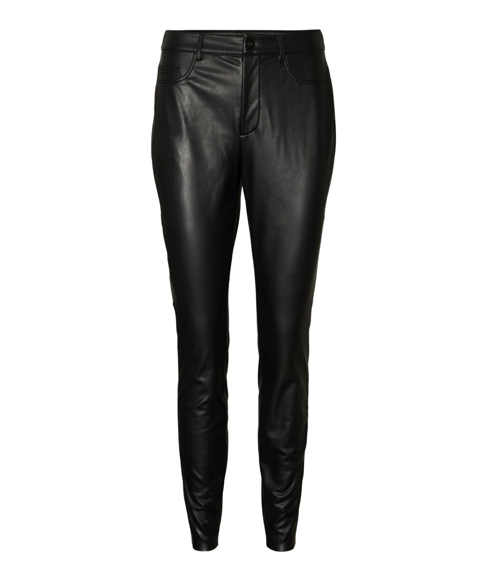 Noisy May - Elly HW PU Pants (Black)