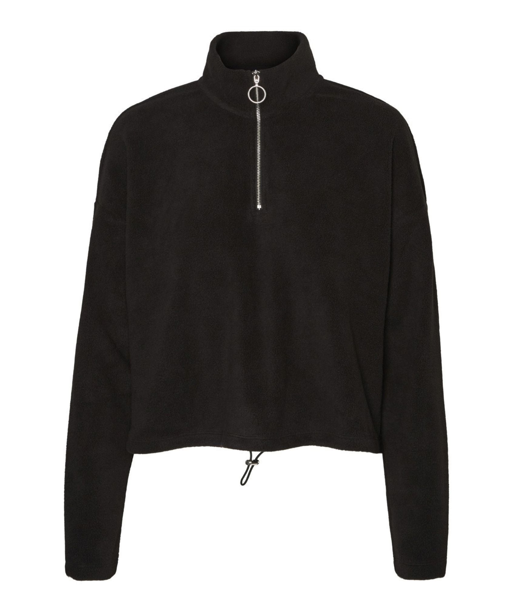 Noisy May - Misser L/S Cropped New Fleece (Black)