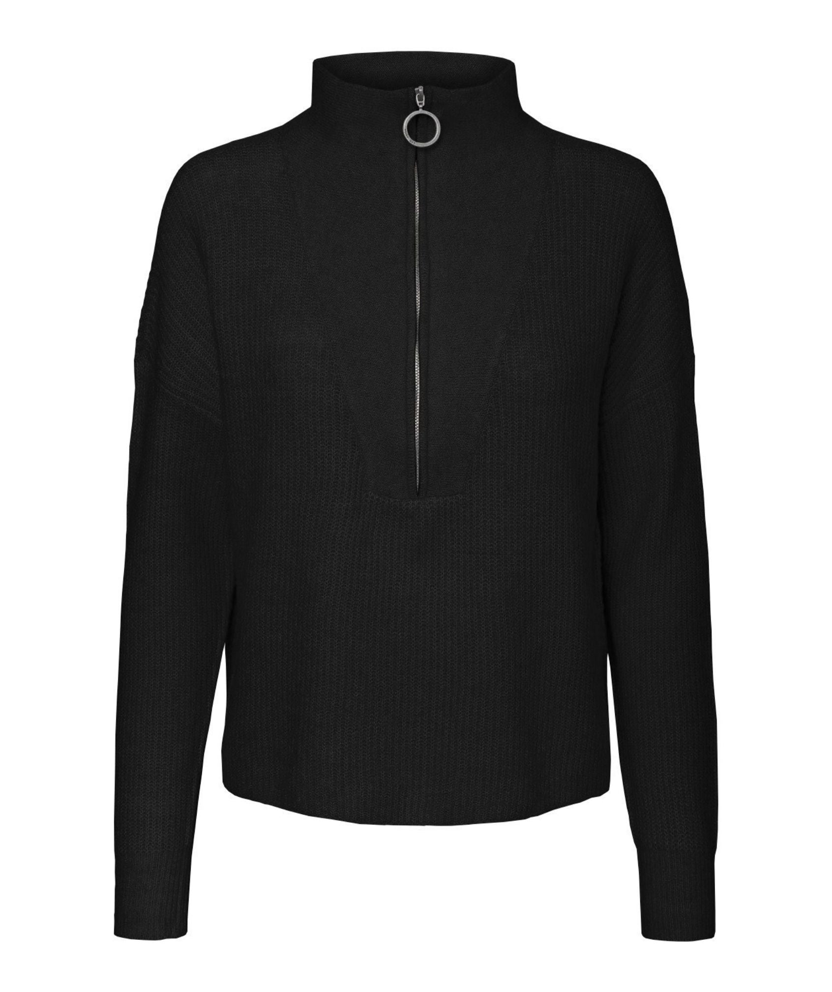 Noisy May - New Alice L/S High Neck Knit (Black)