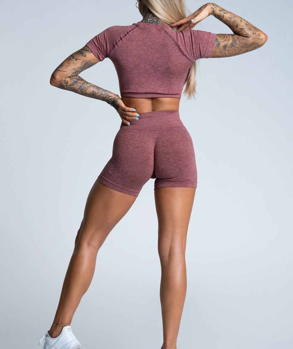 Gym Glamour - Amy Seamless Shorts (Rose Taupe)