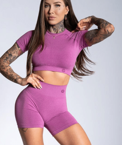 Gym Glamour - Amy Seamless Shorts (Pink)