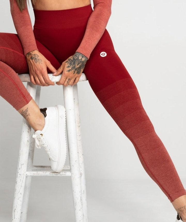 Gym Glamour - Ombre Leggings (Burgundy)