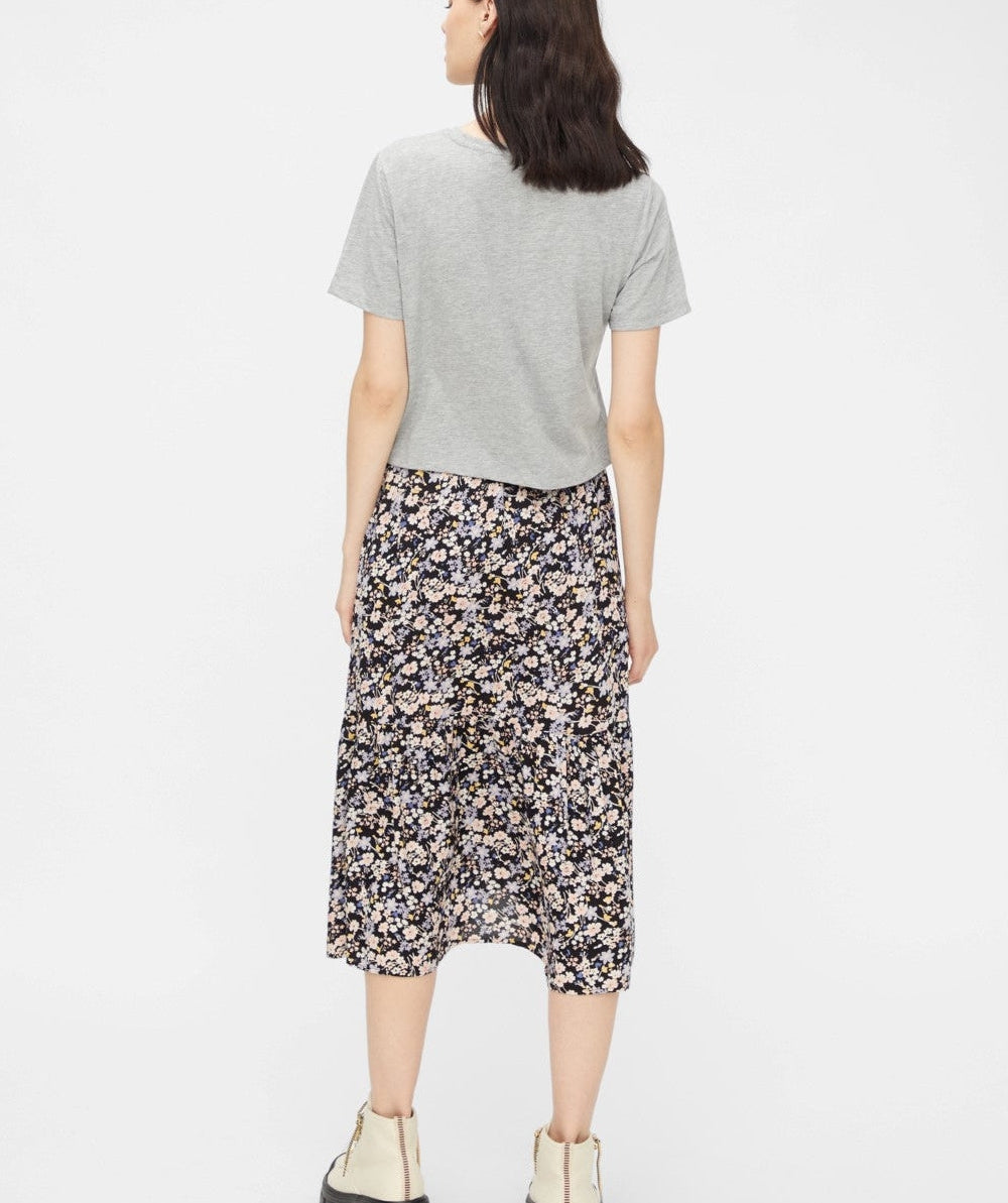 Pieces - Rina SS Crop Top (Light Grey Melange)