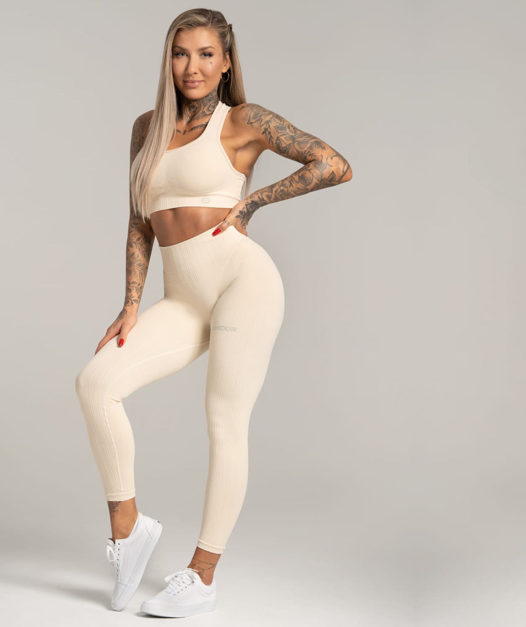 Gym Glamour - Mimi Seamless Leggings (Cream)