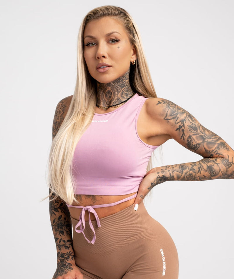 Gym Glamour - Elsa Tied Top (Pink)