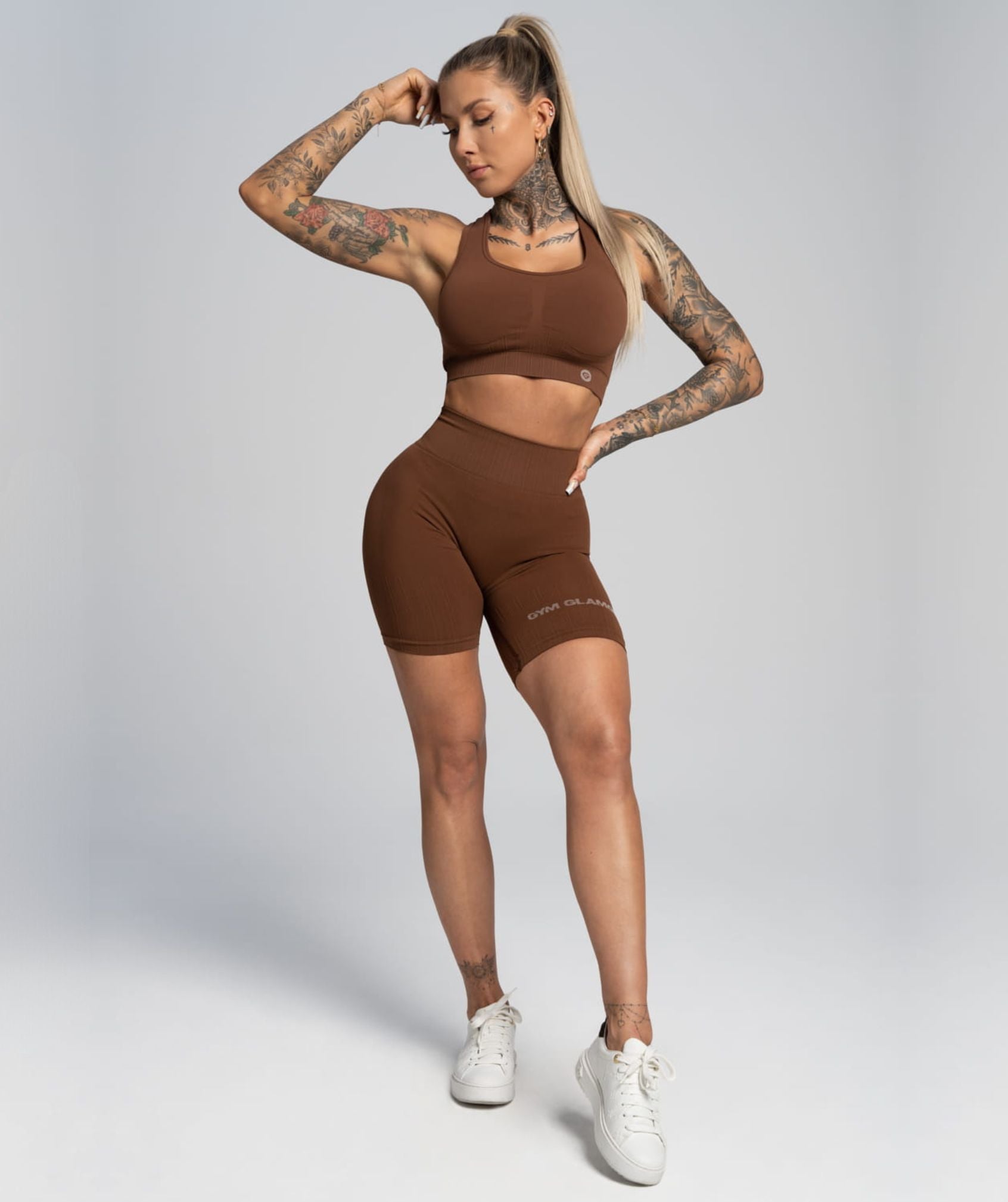 Gym Glamour - Mimi Biker Shorts (Chocolate)
