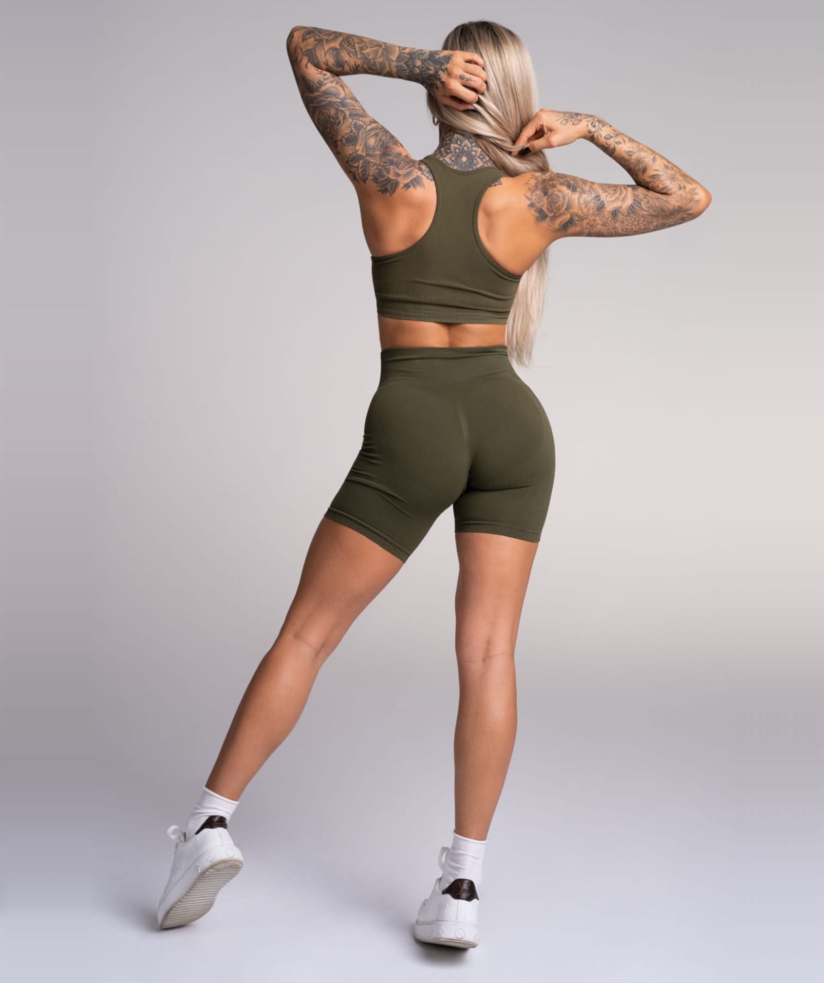 Gym Glamour - Mimi Biker Shorts (Khaki)