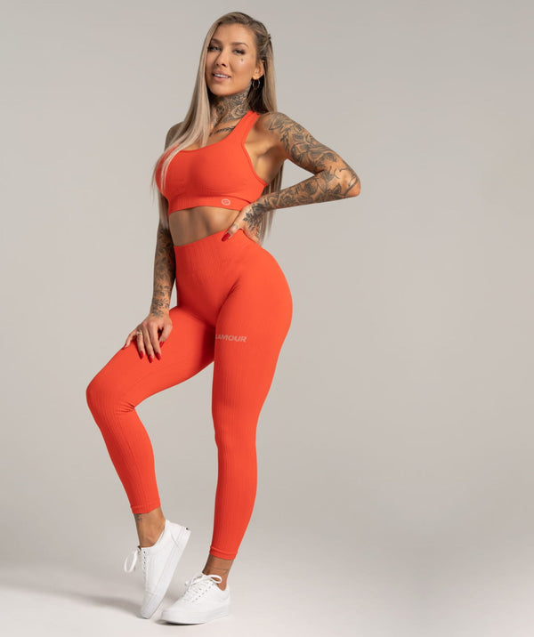 Gym Glamour - Mimi Seamless Leggings (Coral)