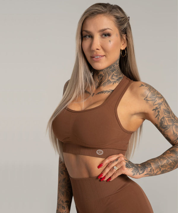 Gym Glamour - Mimi Seamless Sportsbh (Chocolate)
