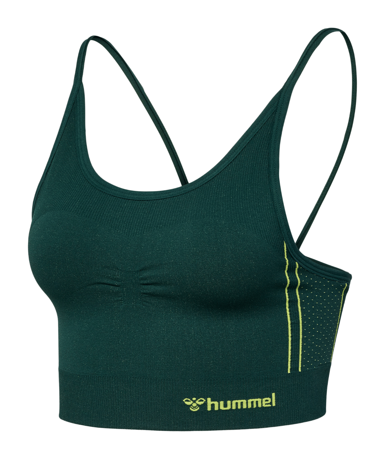 Hummel® - Zone Seamless Sports Bra (Deep Teal/Sulphur Spring)