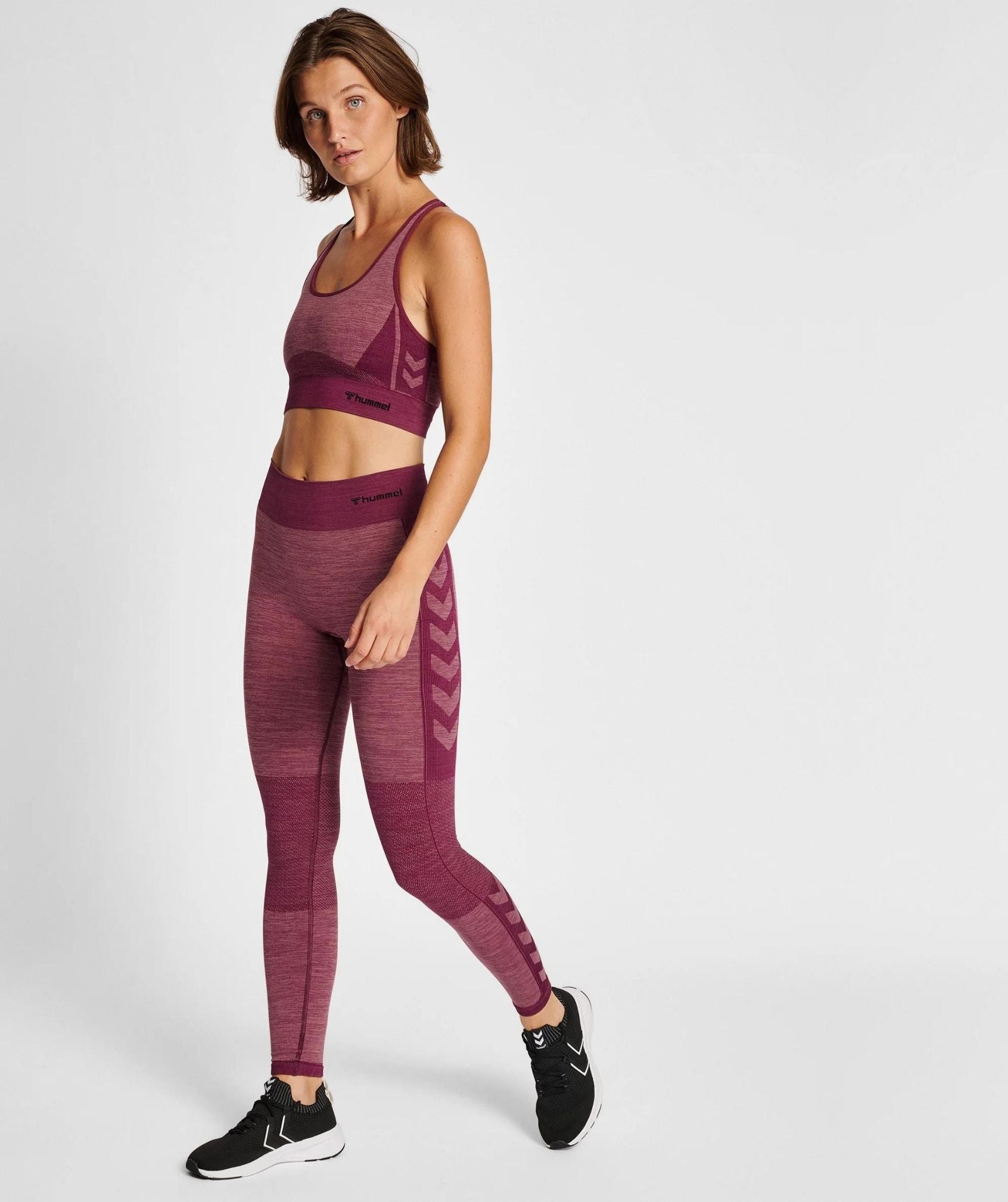 Hummel® - Clea Mid Waist Tights (Grape Wine/Crushed Berry Mel)