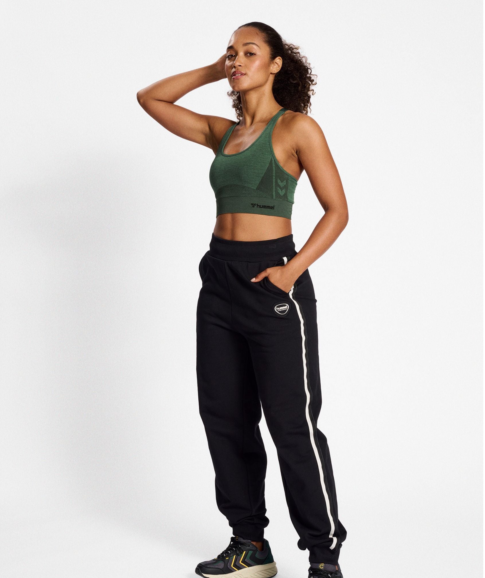 Hummel® - Clea Seamless Sports Top (Climbing Ivy/Beetle Melange)