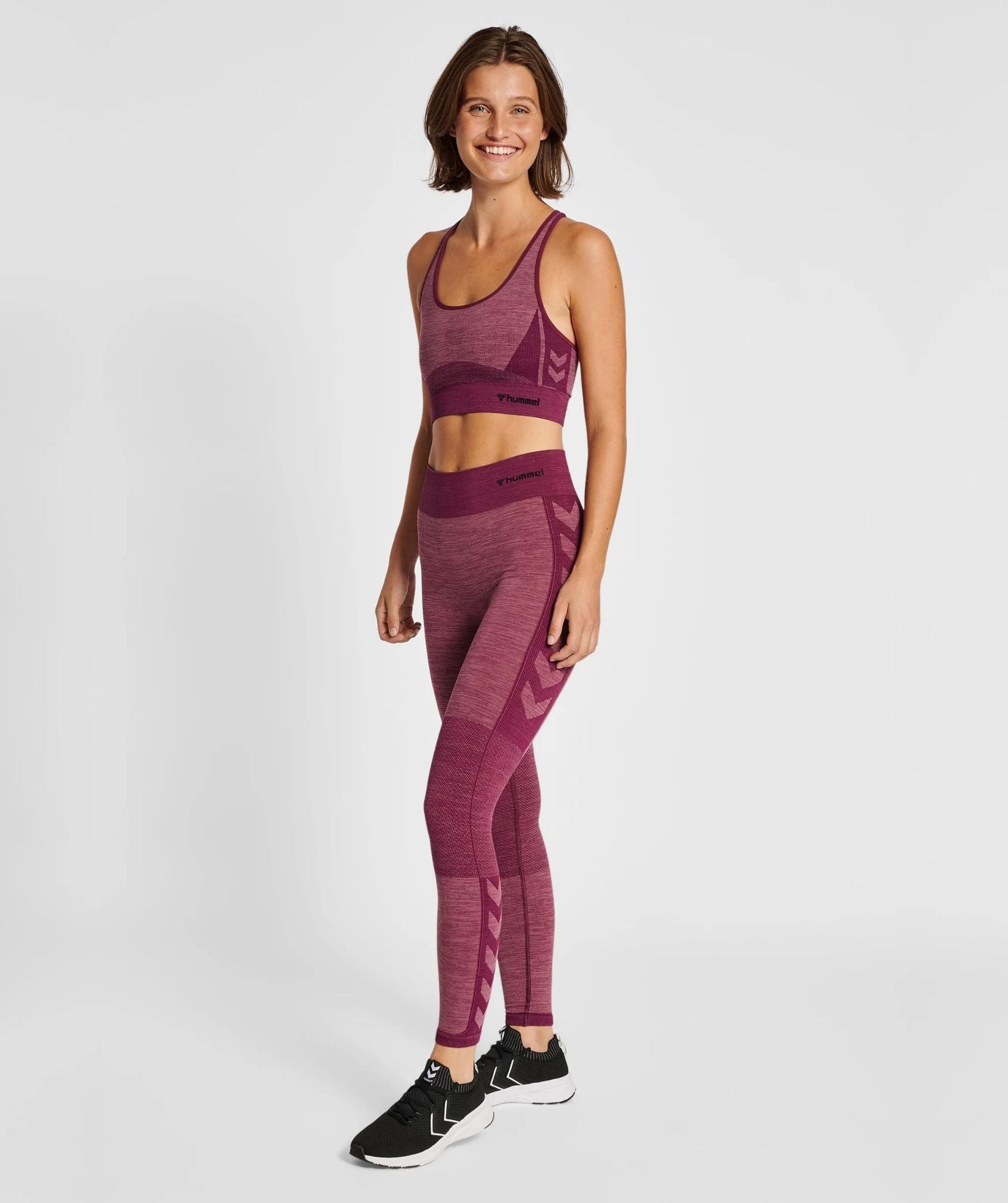 Hummel® - Clea Seamless Sports Top (Grape Wine/Crushed Berry Mel)