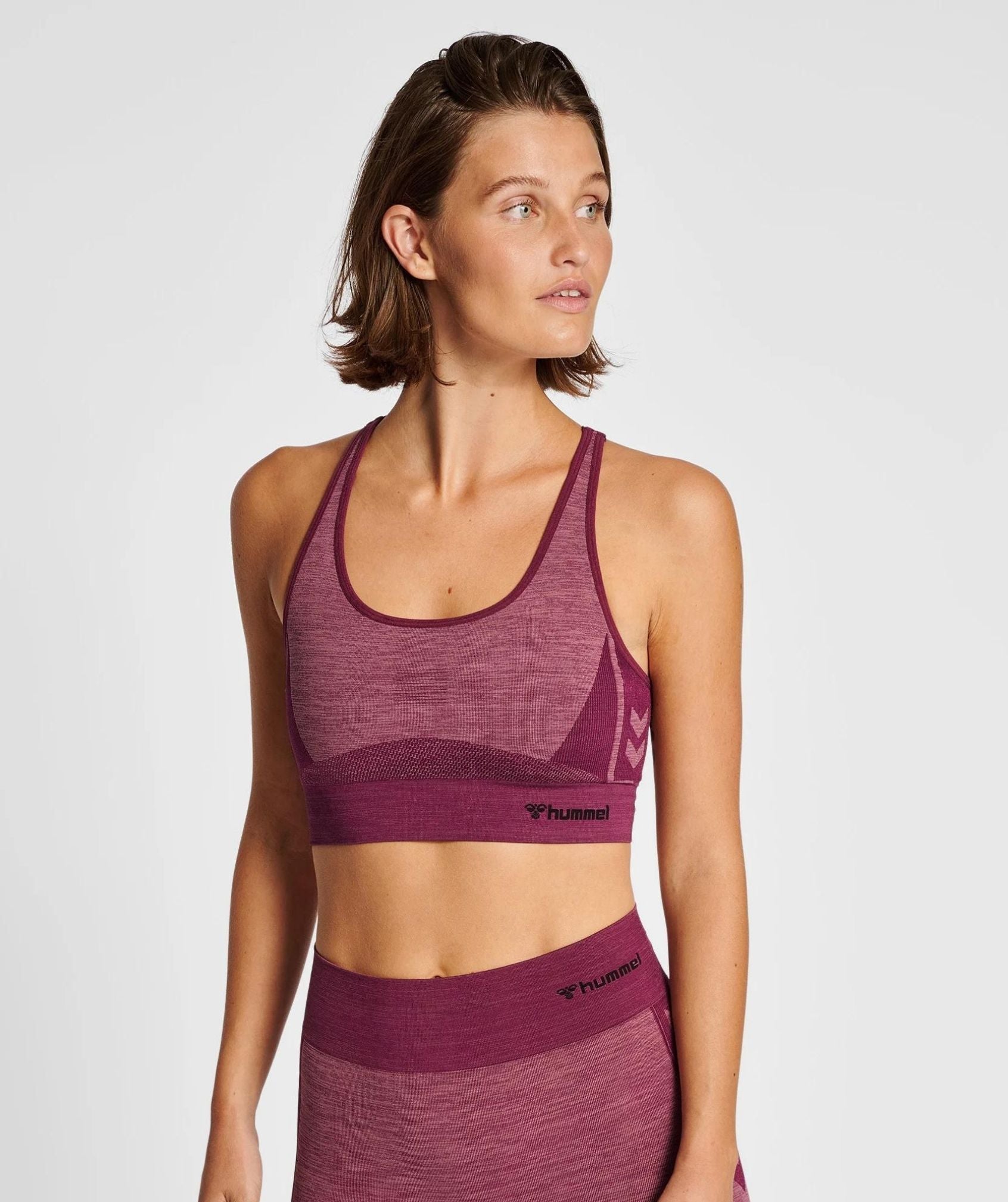 Hummel® - Clea Seamless Sports Top (Grape Wine/Crushed Berry Mel)