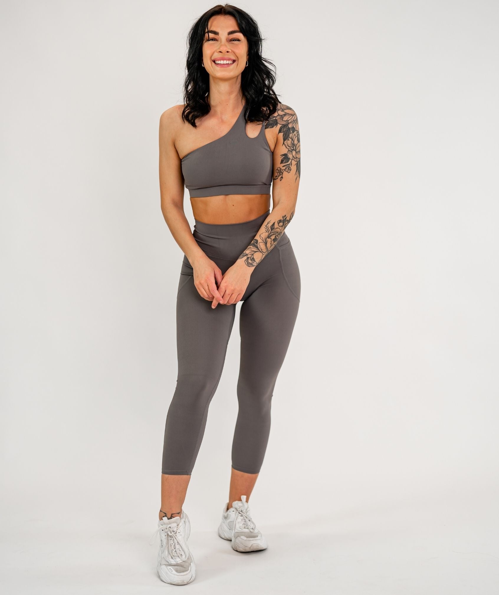 Jentle - Sola One Shoulder Bra (Grey)
