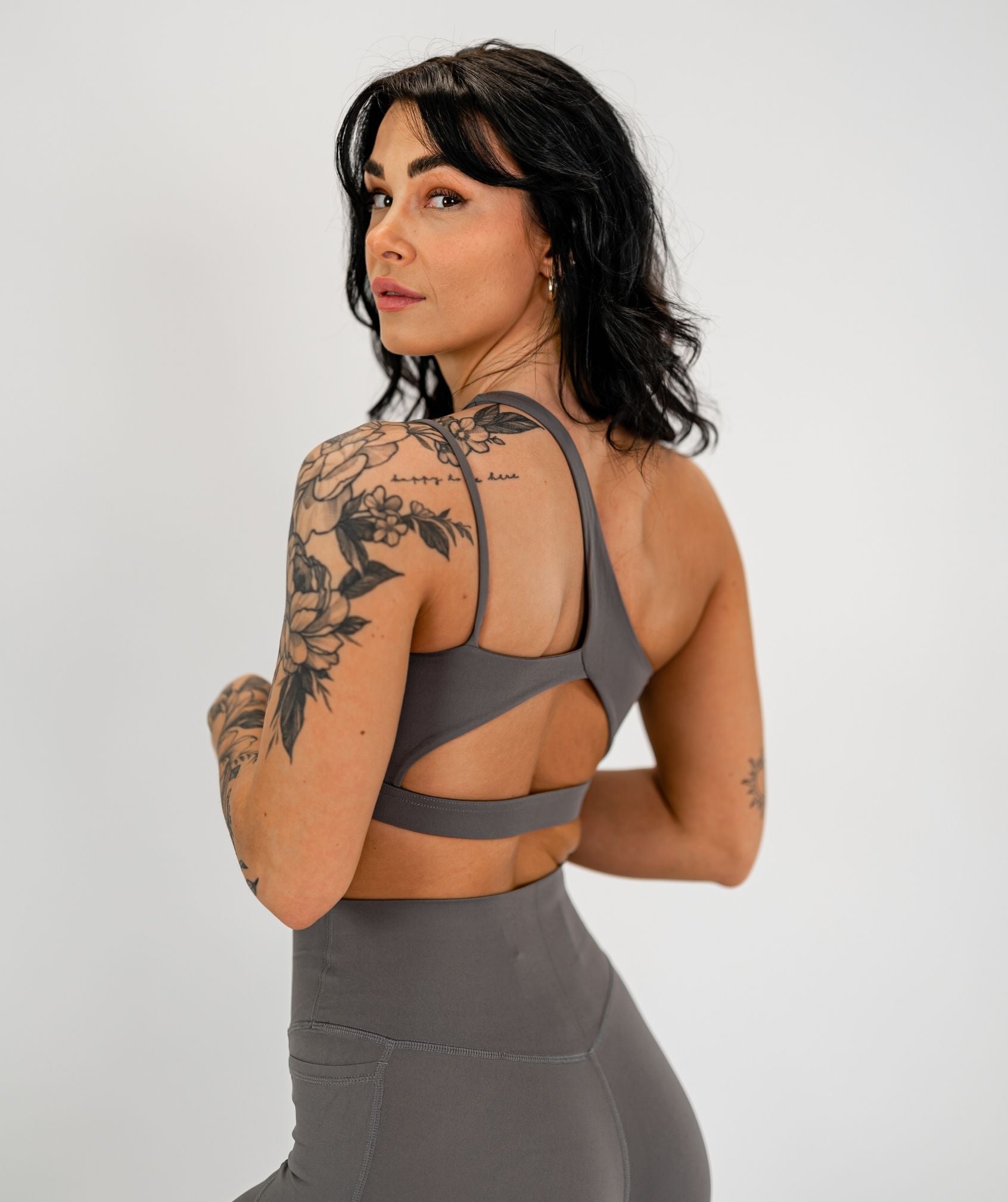 Jentle - Sola One Shoulder Bra (Grey)