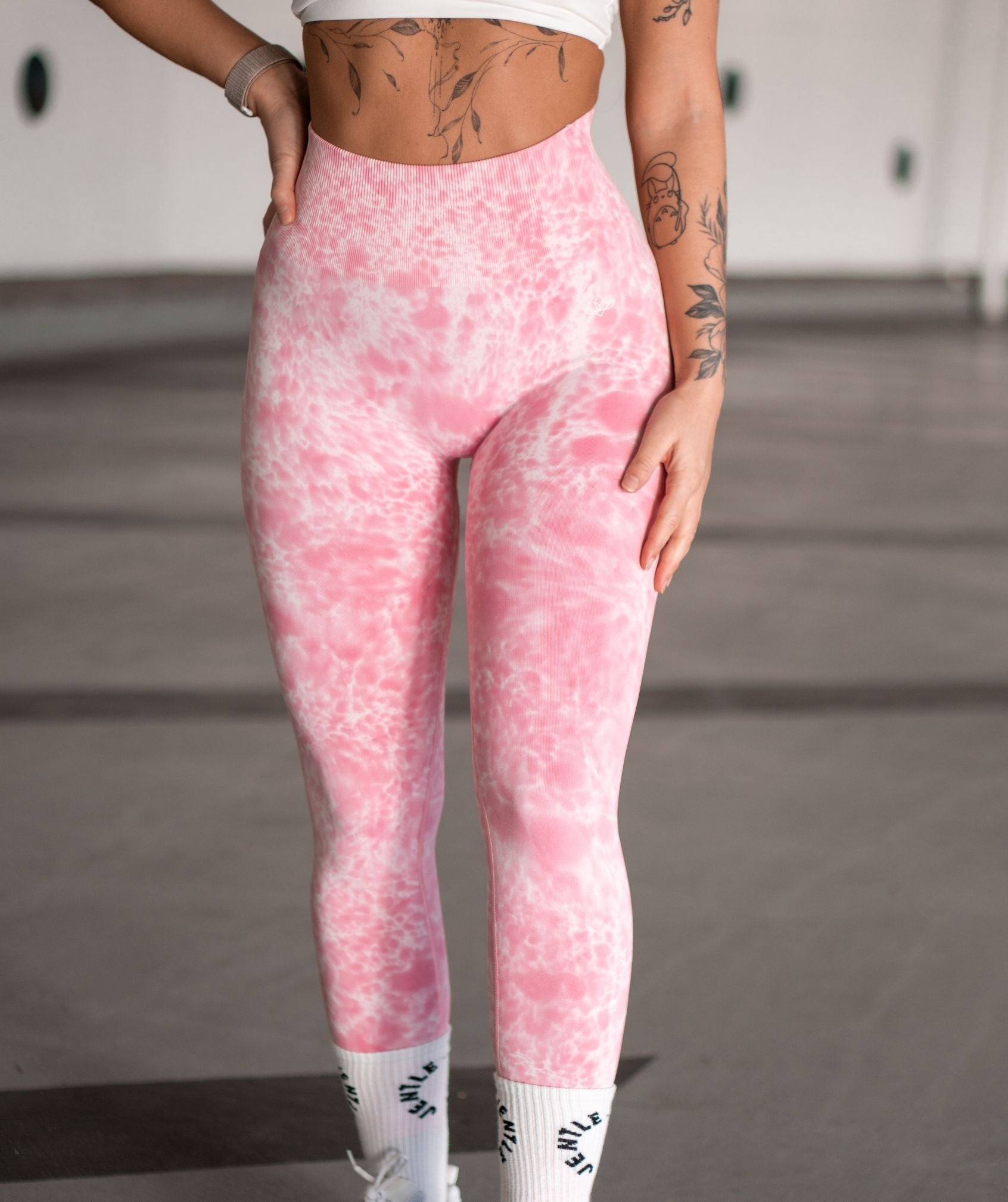 Jentle - Marble Leggings (Pink)