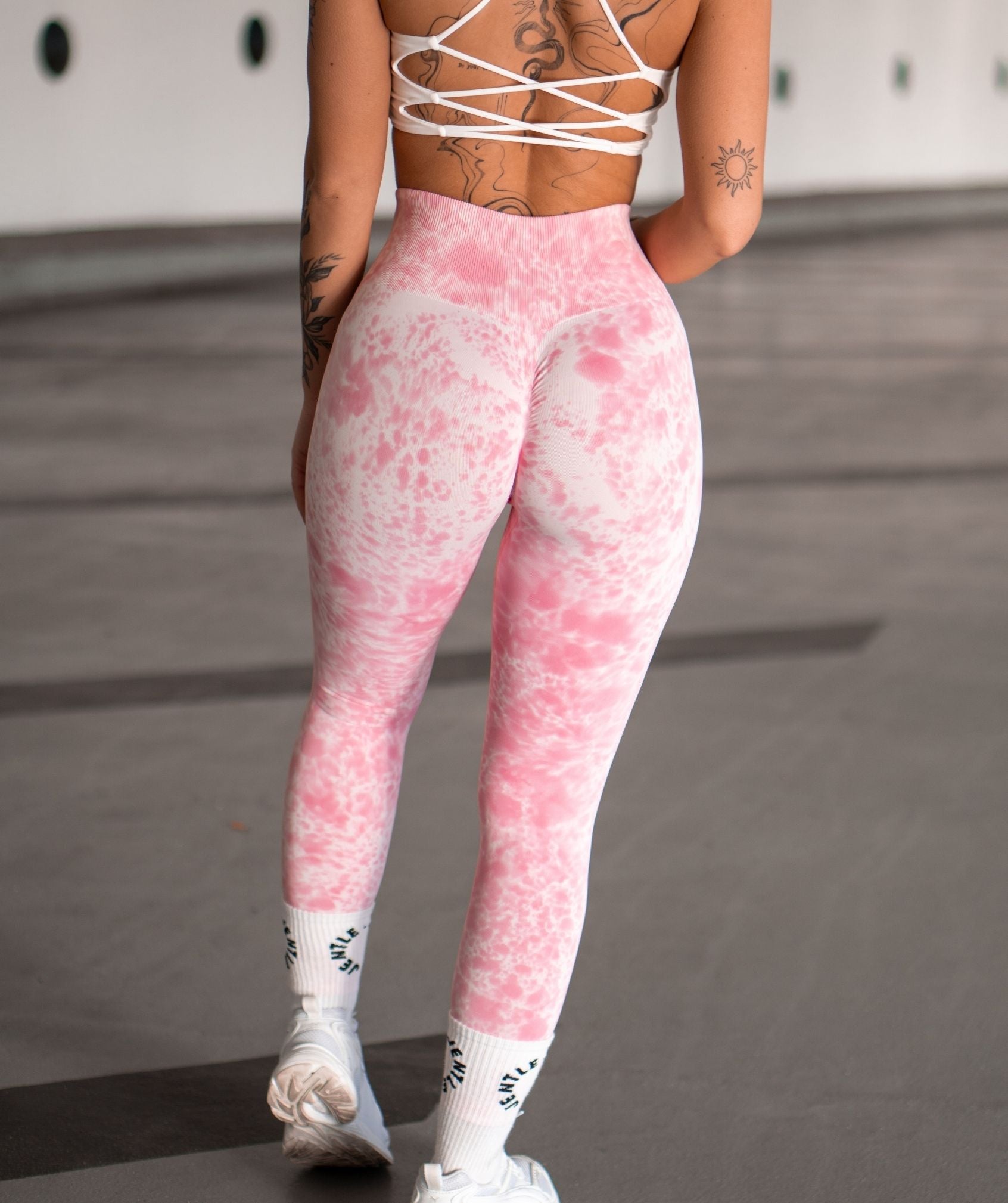 Jentle - Marble Leggings (Pink)