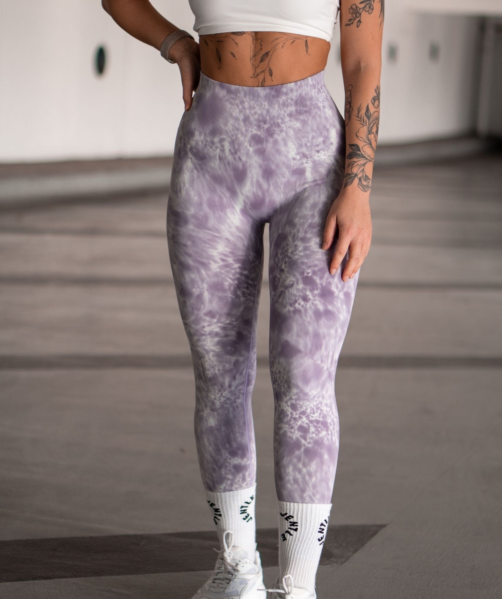 Jentle - Marble Leggings (Purple)