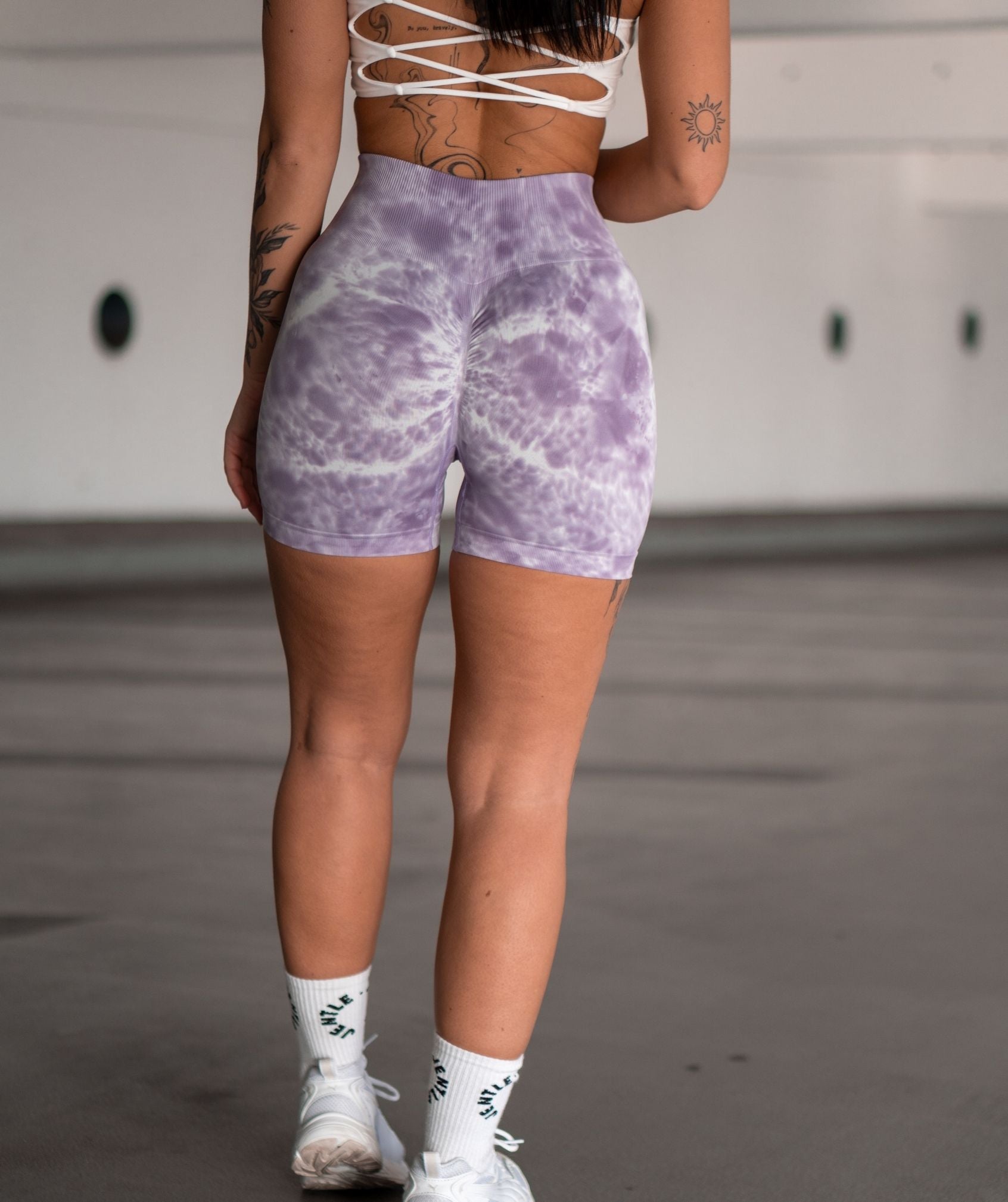 Marble Shorts (Purple)