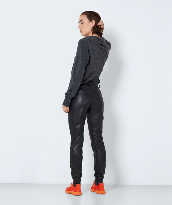 Noisy May - Elly HW PU Pants (Black)