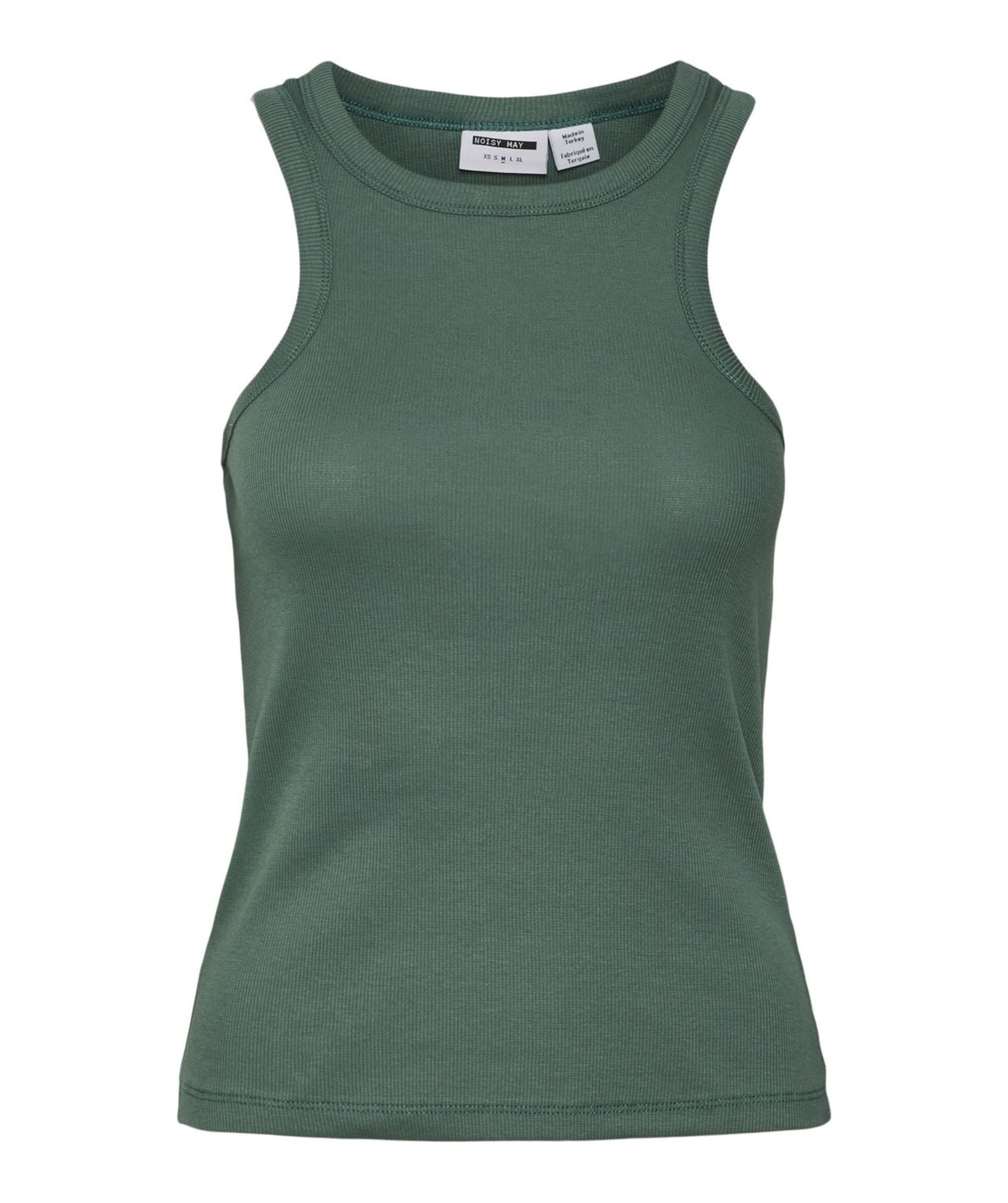 Noisy May - Maya S/L Halter Neck Top (Trekking Green)