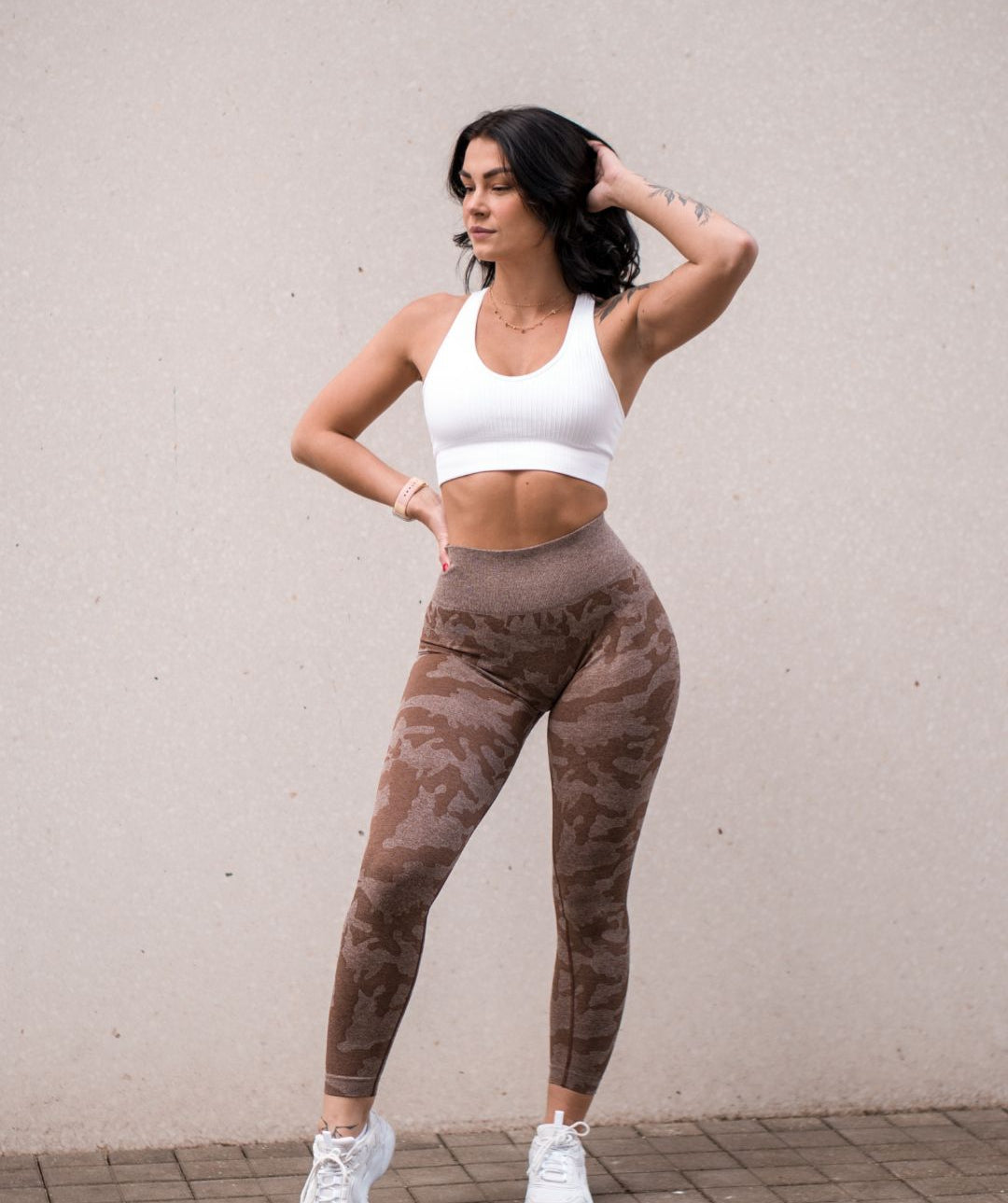 Camo Leggings (Aqua Blue)