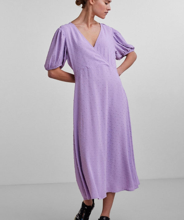 Pieces - Vivi S/S Midi Dress (Lavendula)