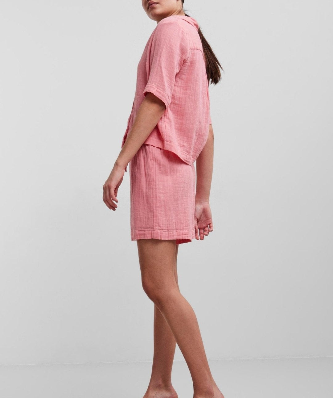 Pieces - Stina 2/4 Shirt (Strawberry Pink)