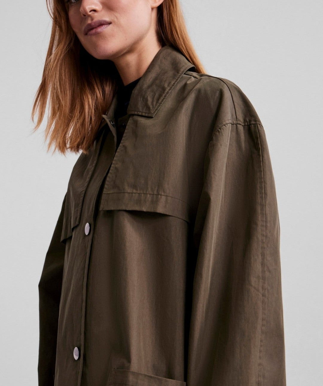Pieces - Sonnie Coat (Deep Lichen Green)