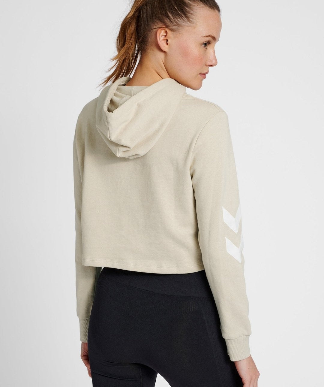 Hummel® - Legacy Cropped Hoodie (Pumice Stone)